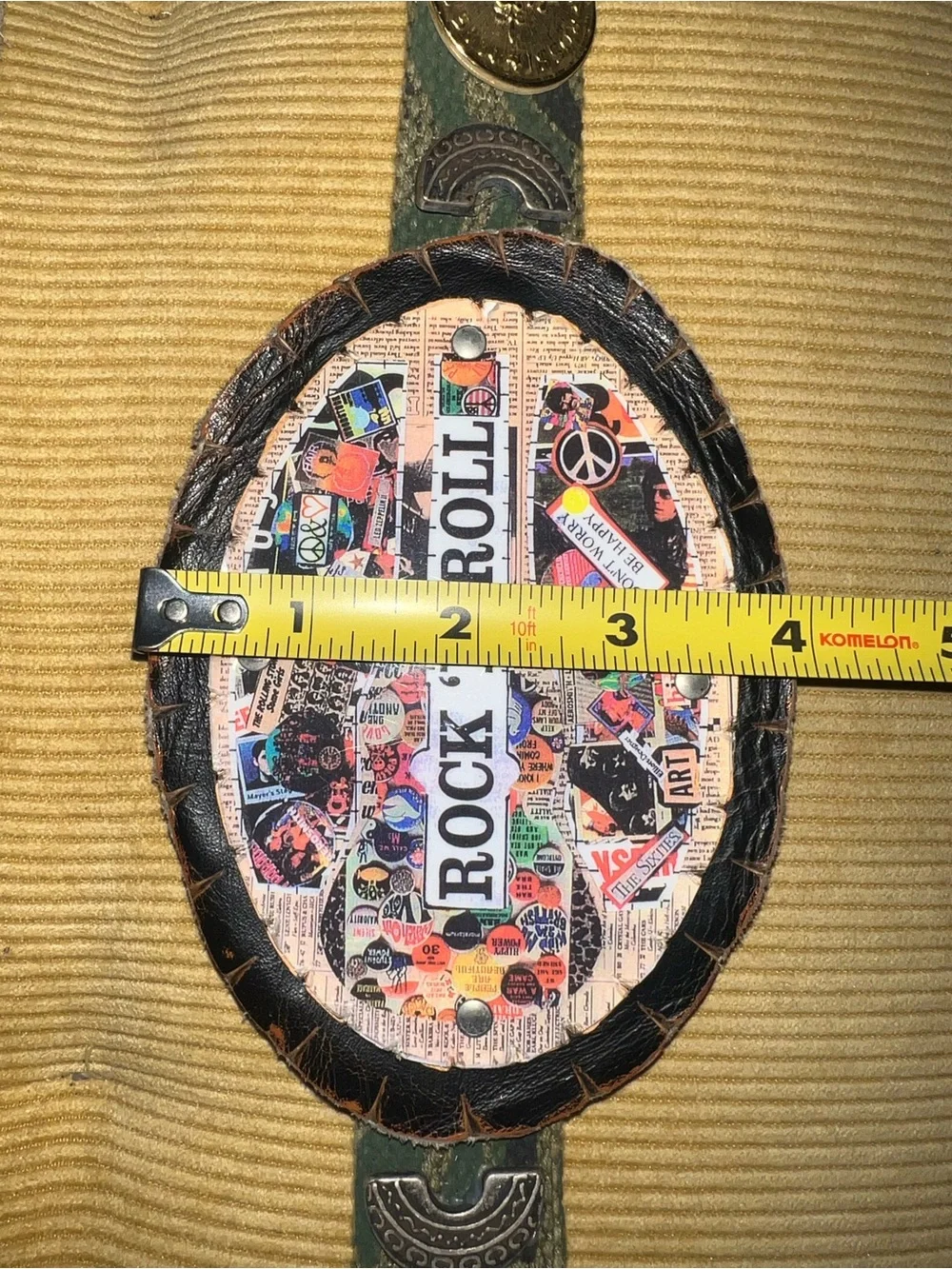 Leather accent belt